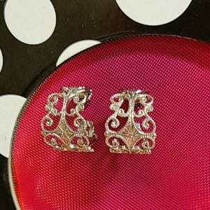 Sarah Coventry Silver Fillagree Earrings Vintage 1974